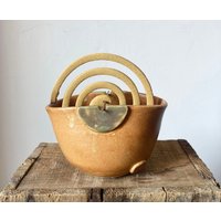 Handgefertigter Mosquito-Spulenhalter Aus Steingut Orange-Grüne Keramikschale von lofficina