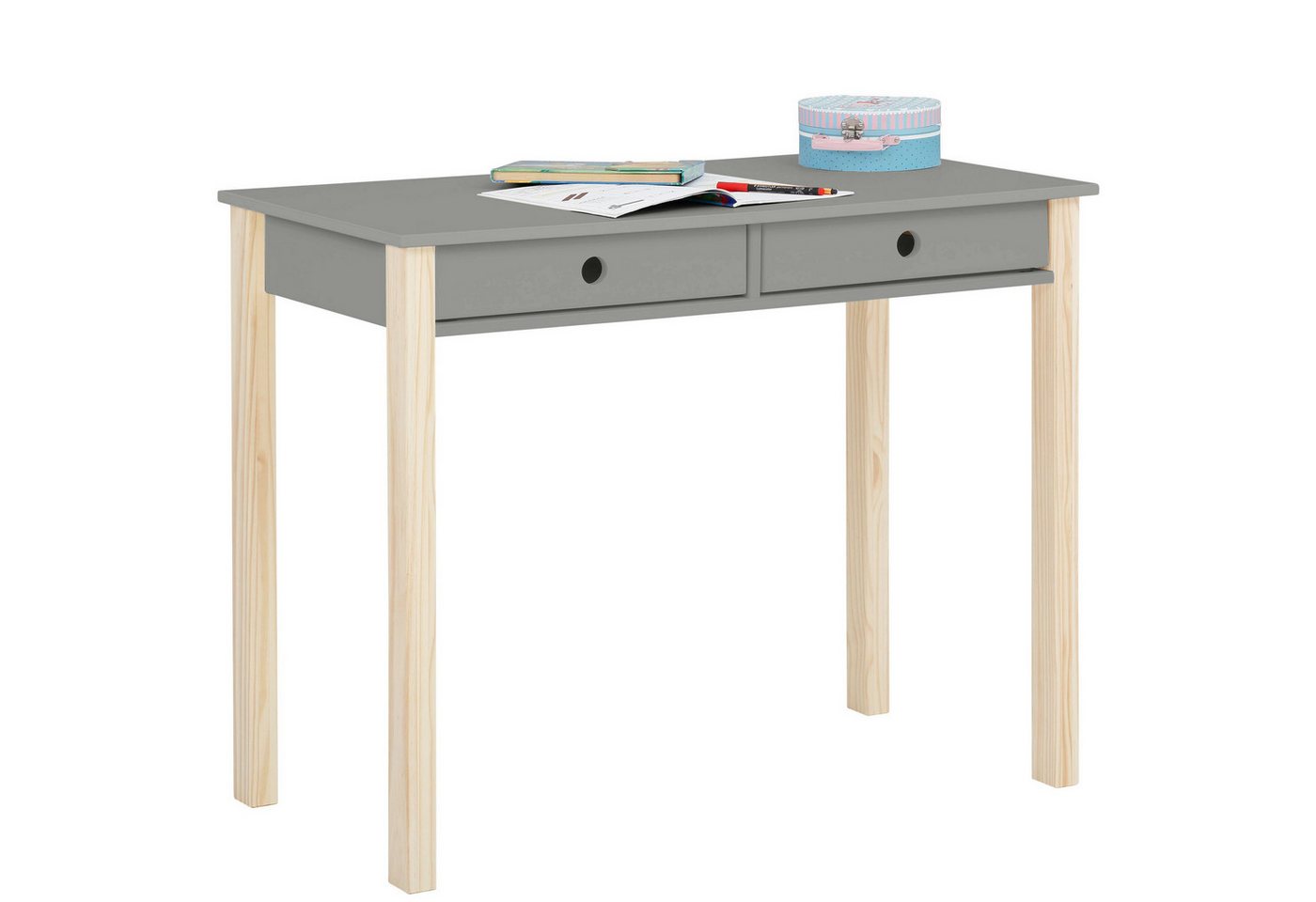 loft24 Arbeitstisch Bob, Arbeitstisch mit 2 Schubladen, Skandinavisches Design, Breite 100 cm von loft24