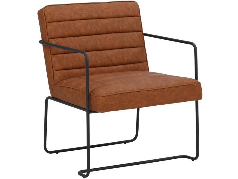 loft24 Armlehnstuhl Pablo (1 St), Sessel Polsterstuhl Loungestuhl Lederoptik Metallgestell von loft24
