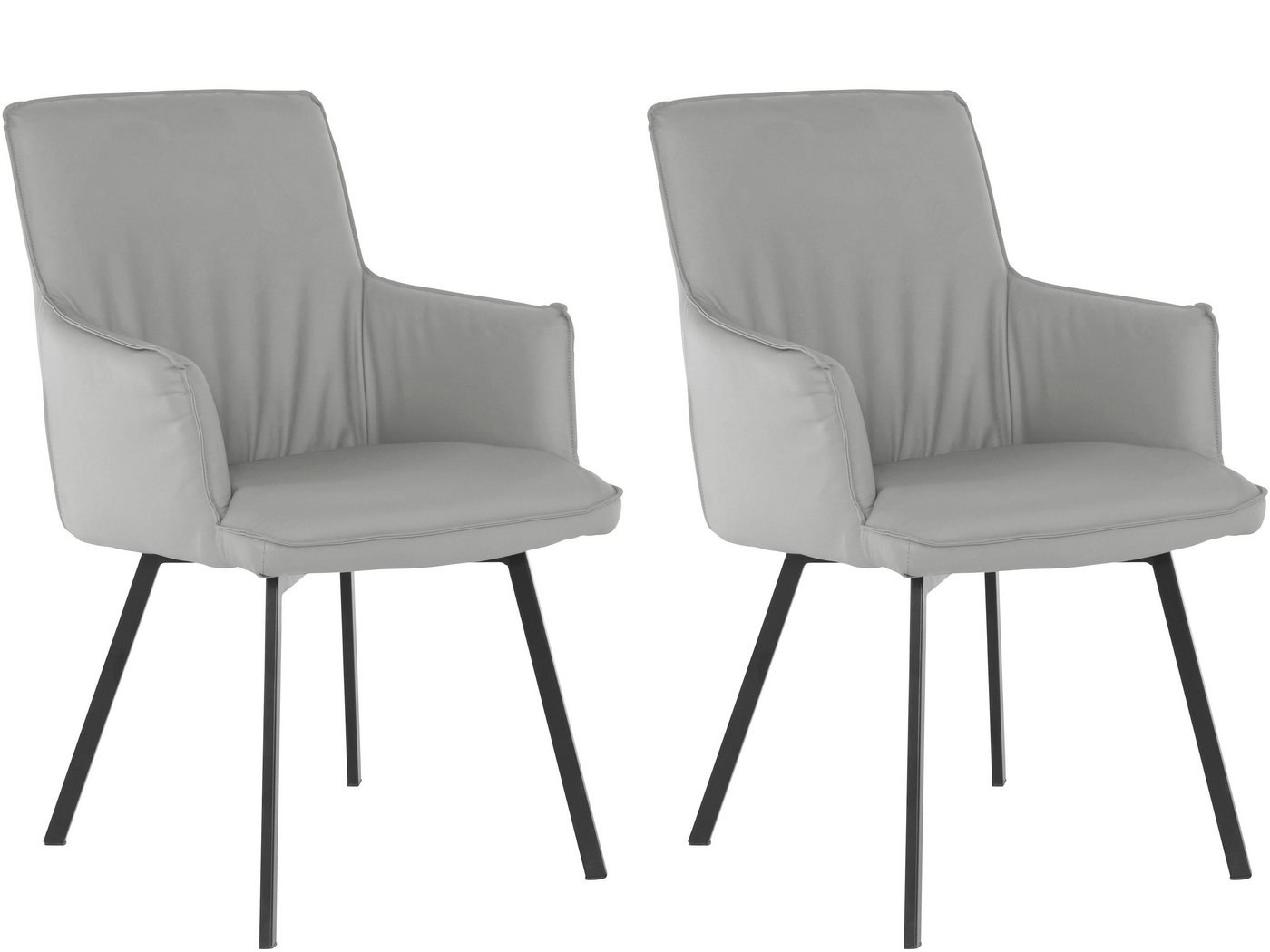 loft24 Armlehnstuhl Sonja (2er-Set), Bezug aus Kunstleder von loft24