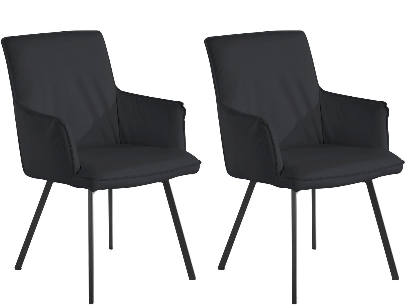 loft24 Armlehnstuhl Sonja (2er-Set), Bezug aus Kunstleder von loft24