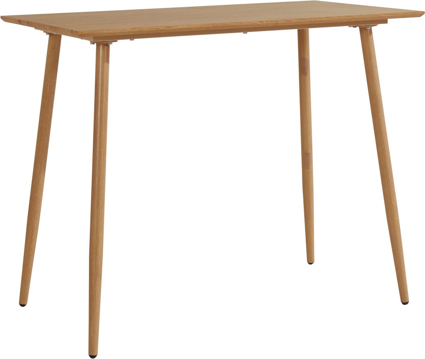 loft24 Bartisch Matcha, Tischplatte in Eiche Optik, Metallbeine, Höhe 90 cm von loft24