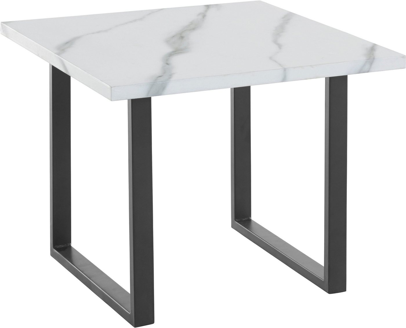 loft24 Couchtisch Camilla, Tischplatte in Marmor Optik, Kufengestell aus Metall, Breite 60 cm von loft24