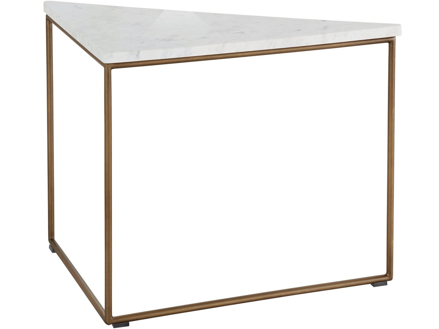 loft24 Couchtisch Stanley, Wohnzimmertisch, dreieckige Tischplatte, Gestell aus Metall von loft24