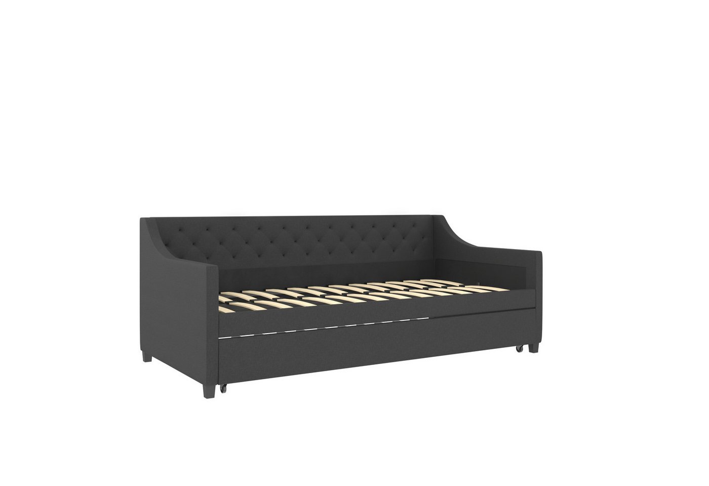 loft24 Daybett Royalty, Bett 90x200 cm, Bettgestell mit ausziehbarer Liegefläche, Tagesbett von loft24