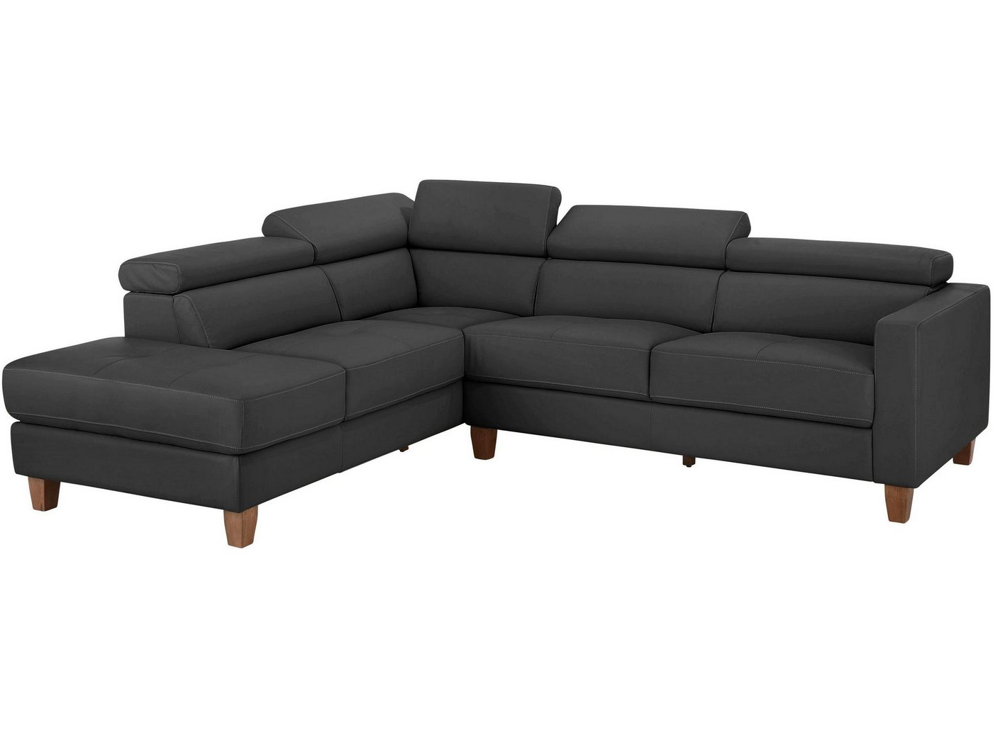 loft24 Ecksofa Lopez, Sofa mit Recamiere, 5-Sitzer, Kunstlederbezug von loft24