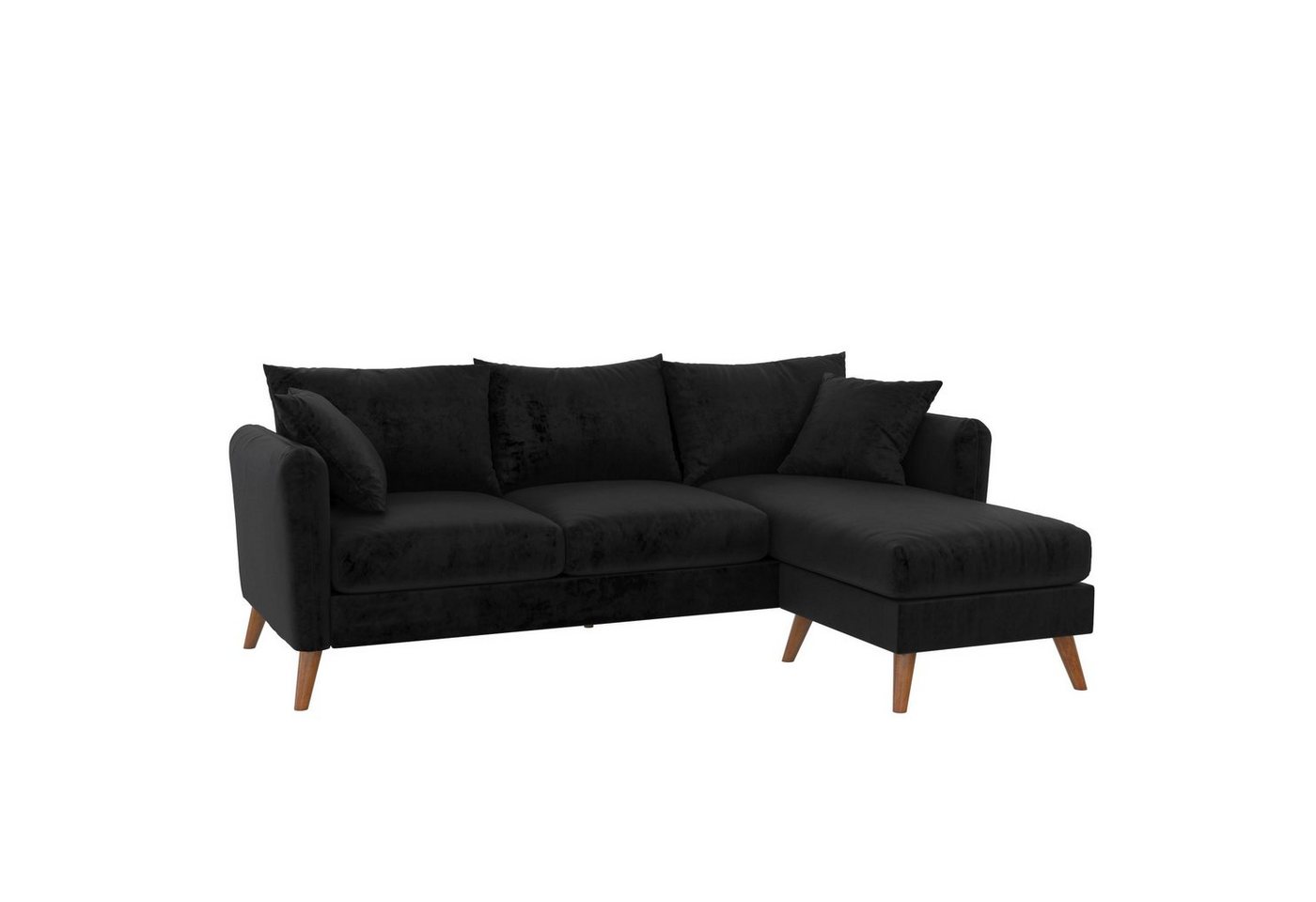 loft24 Ecksofa Magnolia, Sofa mit Armlehnen, Bezug in Samtoptik, Länge 212 cm von loft24