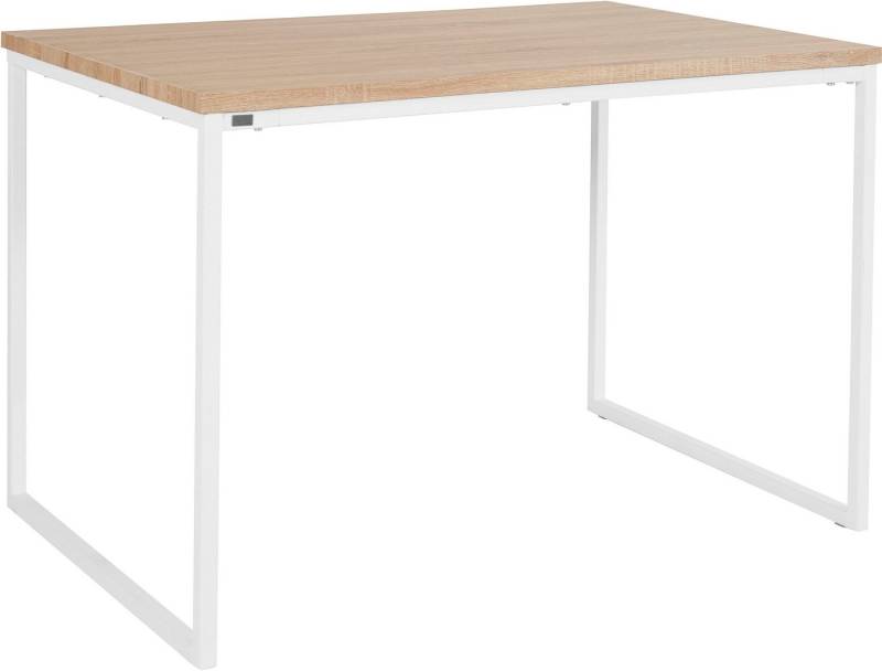 loft24 Esstisch Brolin, Tischplatte in Eichenoptik, Metallgestell, Breite 120 cm von loft24
