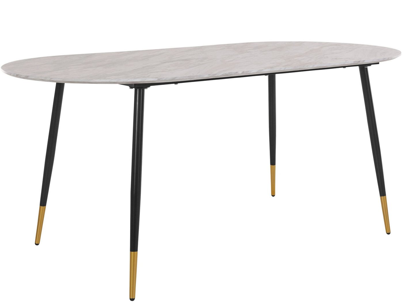 loft24 Esstisch Matcha, in Marmoroptik mit Metallgestell in schwarz goldfarben, Breite 180 cm von loft24