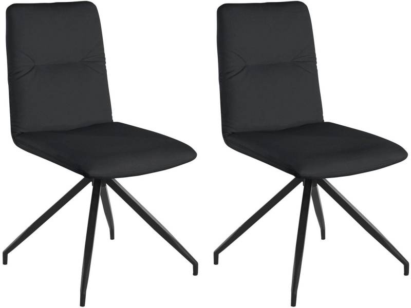 loft24 Esszimmerstuhl Anya (2er-Set, 2 St), Sitzhöhe 46 cm, Kunstleder Optik, Metallgestell von loft24
