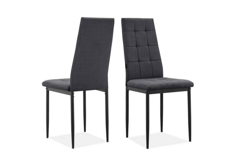 loft24 Esszimmerstuhl Bechs (Set, 2 St), Küchenstuhl, gepolstert, Metallgestell, Sitzhöhe 49 cm von loft24
