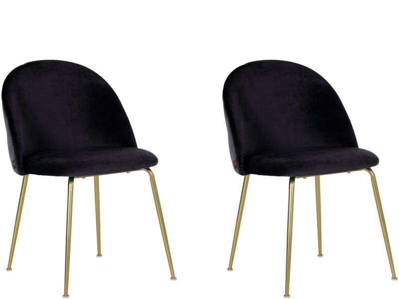 loft24 Esszimmerstuhl Dagny (Set 2), mit pflegeleichtem Samtbezug und Metallgestell in goldfarben von loft24