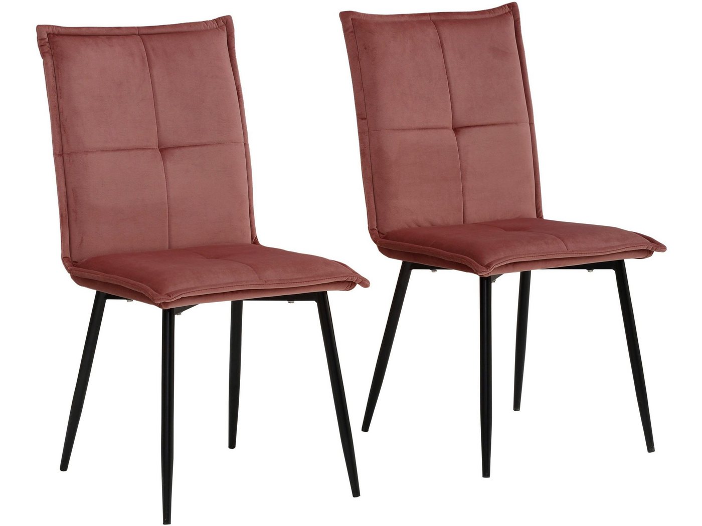 loft24 Esszimmerstuhl Dana (Set, 2 St), Samtvelours Bezug von loft24