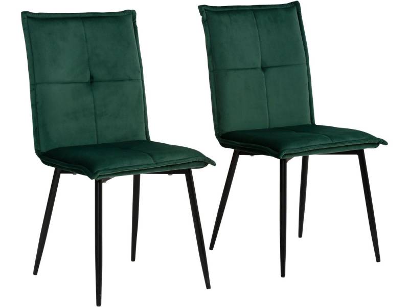 loft24 Esszimmerstuhl Dana (Set, 2 St), Samtvelours Bezug von loft24