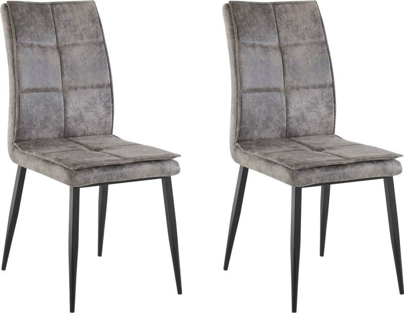 loft24 Esszimmerstuhl Dina (2er-Set, 2 St), Gestell aus Metall von loft24