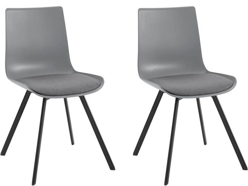 loft24 Esszimmerstuhl Lala (Set, 2 St), Schalenstuhl, mit Sitzkissen, modernes Design, Sitzhöhe 48 cm von loft24