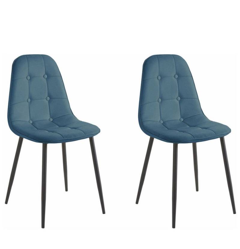 loft24 Esszimmerstuhl Lamar (Set, 4 St), pflegeleichter Kunstleder Bezug mit Knopfheftung von loft24