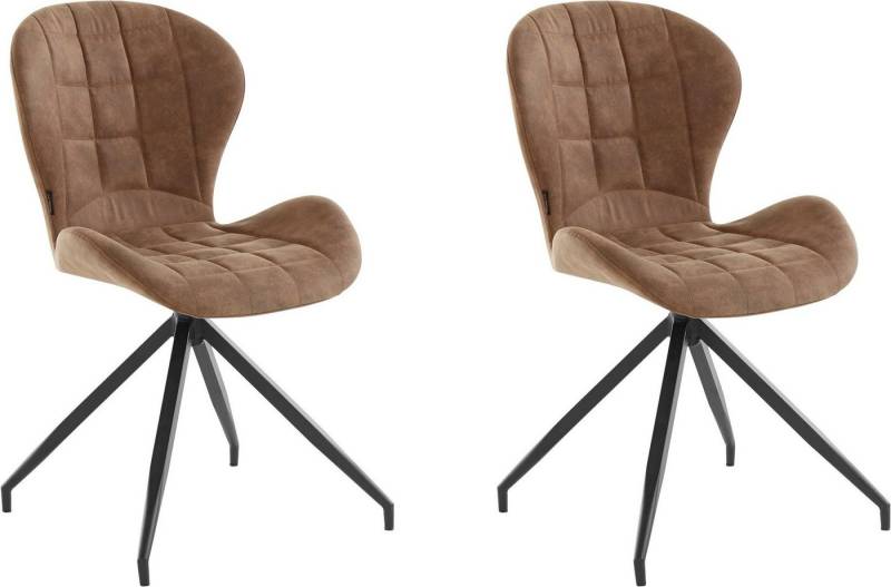 loft24 Esszimmerstuhl Noma (Set, 2 St), Bezug aus Microfaser mit Steppung von loft24
