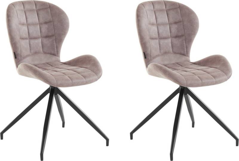 loft24 Esszimmerstuhl Noma (Set, 2 St), Bezug aus Microfaser mit Steppung von loft24
