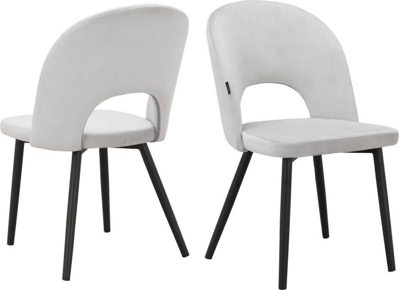 loft24 Esszimmerstuhl Norma (2er-Set), mit weichem Samtvelours Bezug von loft24
