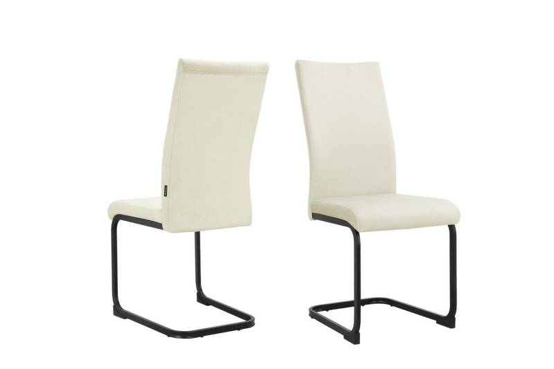 loft24 Freischwinger Kian (Set, 2 St), Esszimmerstuhl, Samtbezug, Metallgestell von loft24