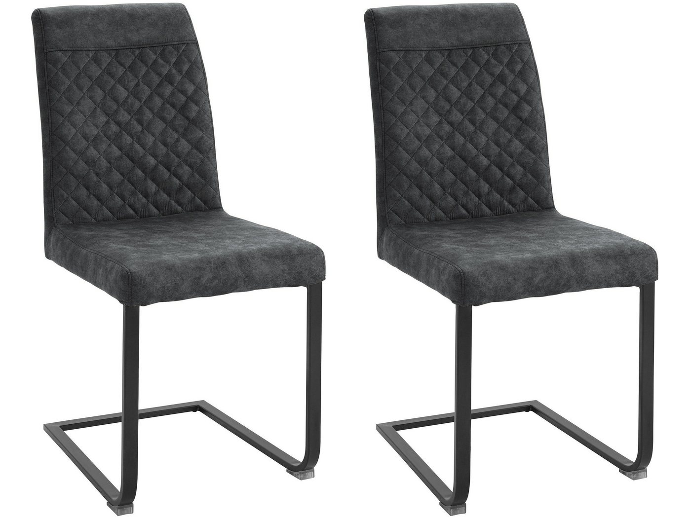 loft24 Freischwinger Waffles (2er-Set), Esszimmerstuhl von loft24