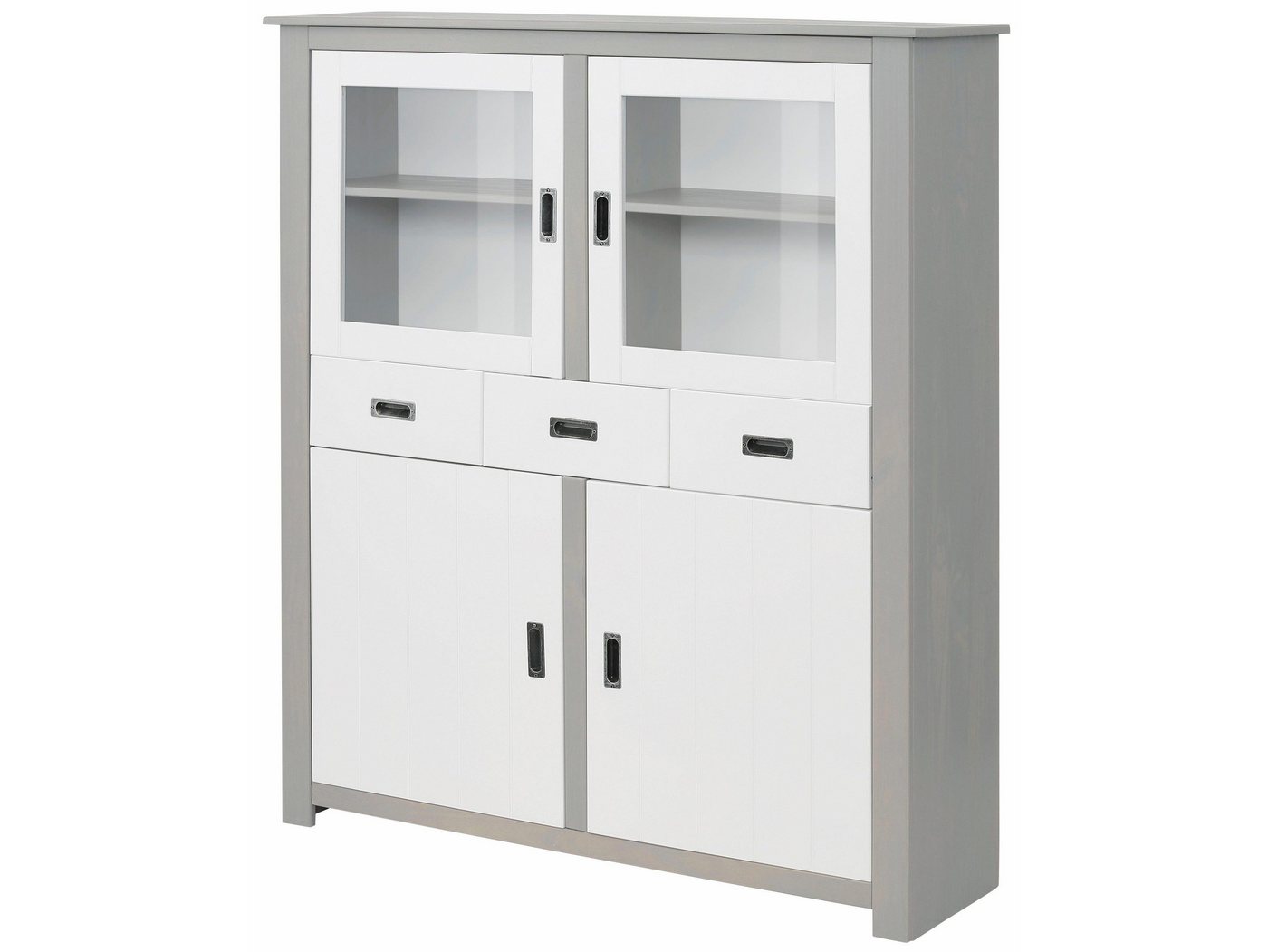 loft24 Highboard Ariel, aus FSC®-zertifiziertem Kiefer Massivholz, Mehrzweckschrank von loft24