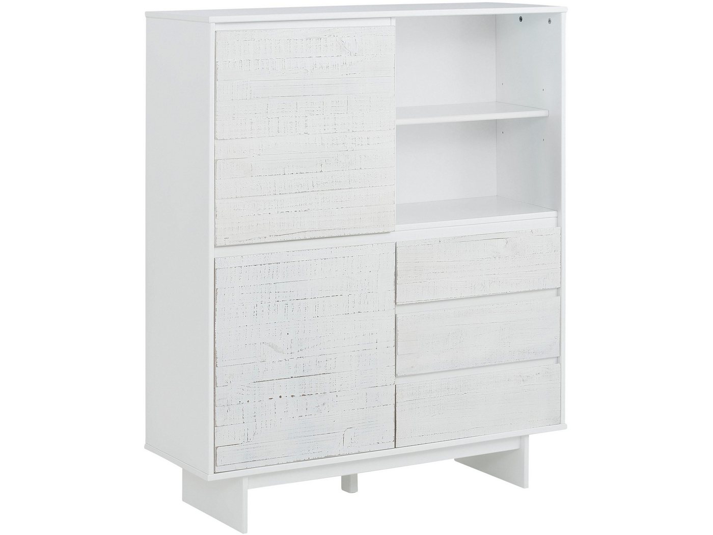 loft24 Highboard Marcy, Schrank aus Kiefer mit schöner Holzstruktur, 2 Farbvarianten von loft24