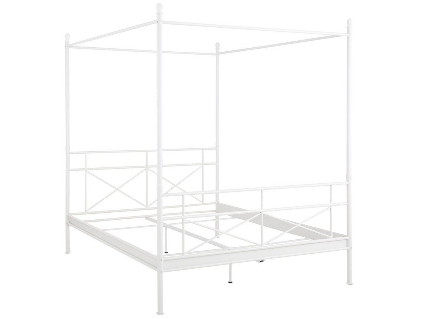 loft24 Himmelbett Tanja, Metallbett im Landhausstil, 160x200 cm von loft24