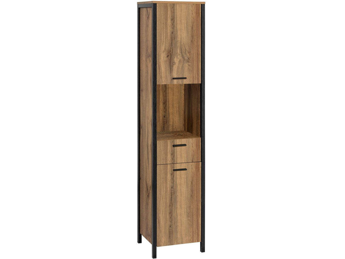 loft24 Hochschrank Wiebke Badezimmer Schrank, Badschrank, 2 Türen, 1 Schublade, Eicheoptik von loft24