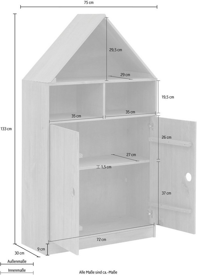 loft24 Kleiderschrank Allie Schrank mit 2 Türen in Hausoptik im Landhausstil von loft24