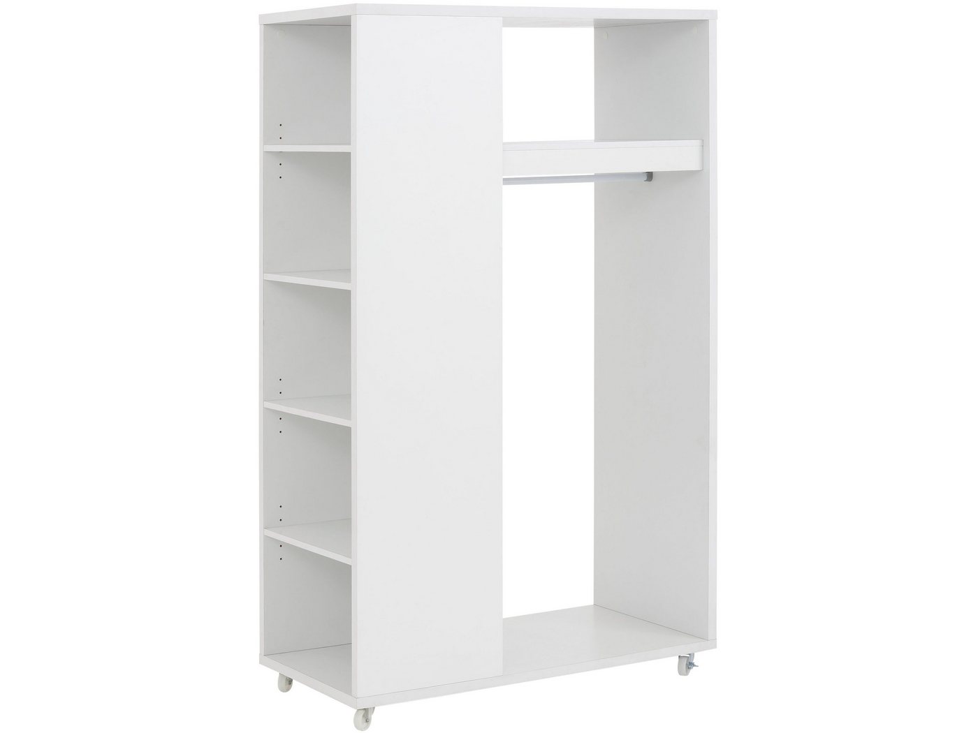 loft24 Kleiderschrank Wilson FSC®-zertifiziert, auf Rollen, mit Kleiderstange von loft24