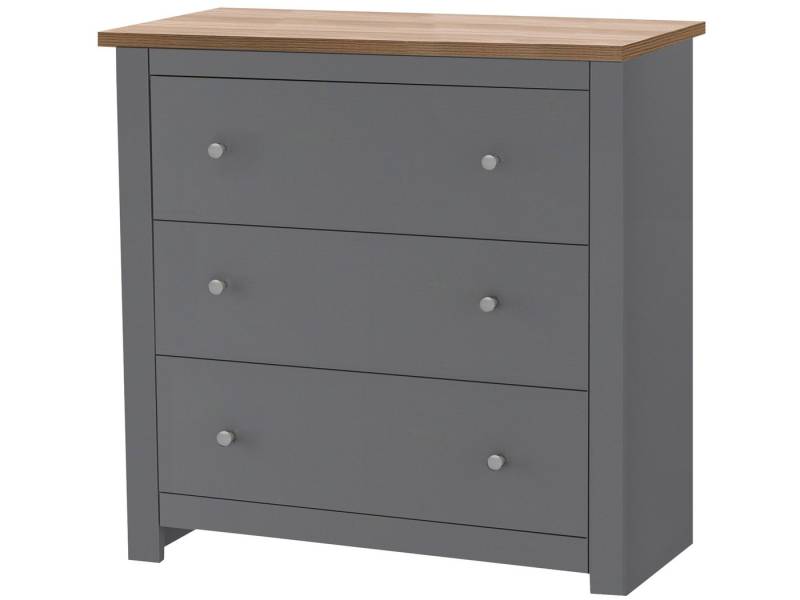 loft24 Kommode Eddie, Schubladenkommode mit 3 Schubladen, Landhausstil, Breite 79 cm von loft24