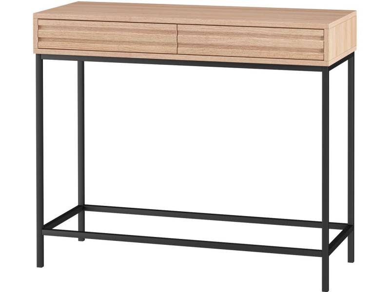loft24 Konsolentisch Cecilie, Anrichte mit 2 Schubladen, Metallgestell, Breite 90 cm von loft24