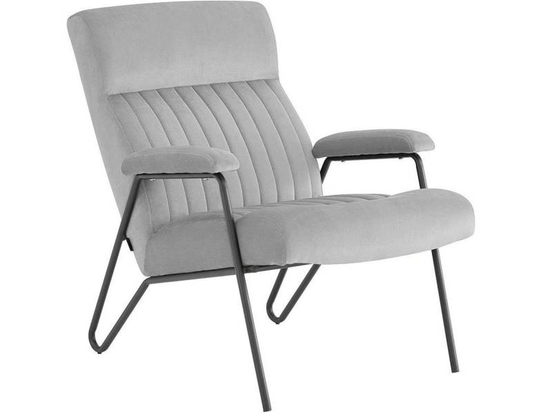 loft24 Loungesessel Randy (1-St), Polsterstuhl Sessel Samtbezug Metallgestell modern von loft24