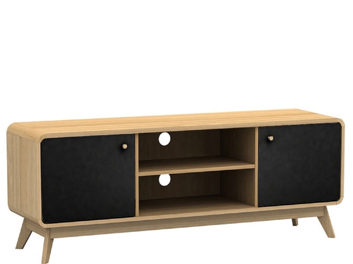 loft24 Lowboard Caitlin, TV-Schrank, Fernsehschrank, 2 Türen, Breite 140 cm von loft24