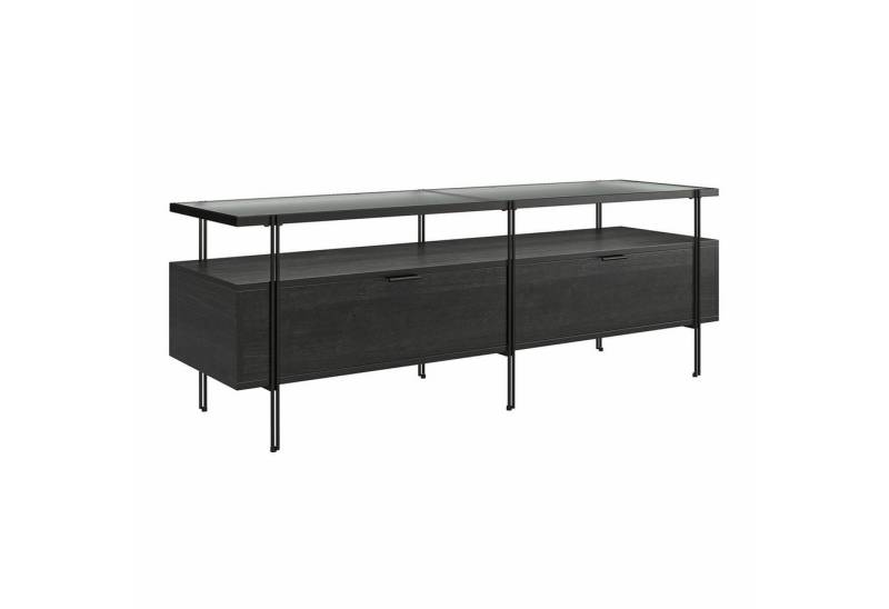 loft24 Lowboard Wainwright, Fernsehschrank mit 2 Schubladen und Glasplatte, Breite 140 cm von loft24