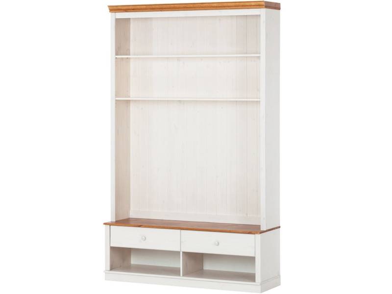 loft24 Lowboard Angel, Wohnzimmerwand, Bücherregal mit Schubladen, Kiefer, Landhausstil von loft24