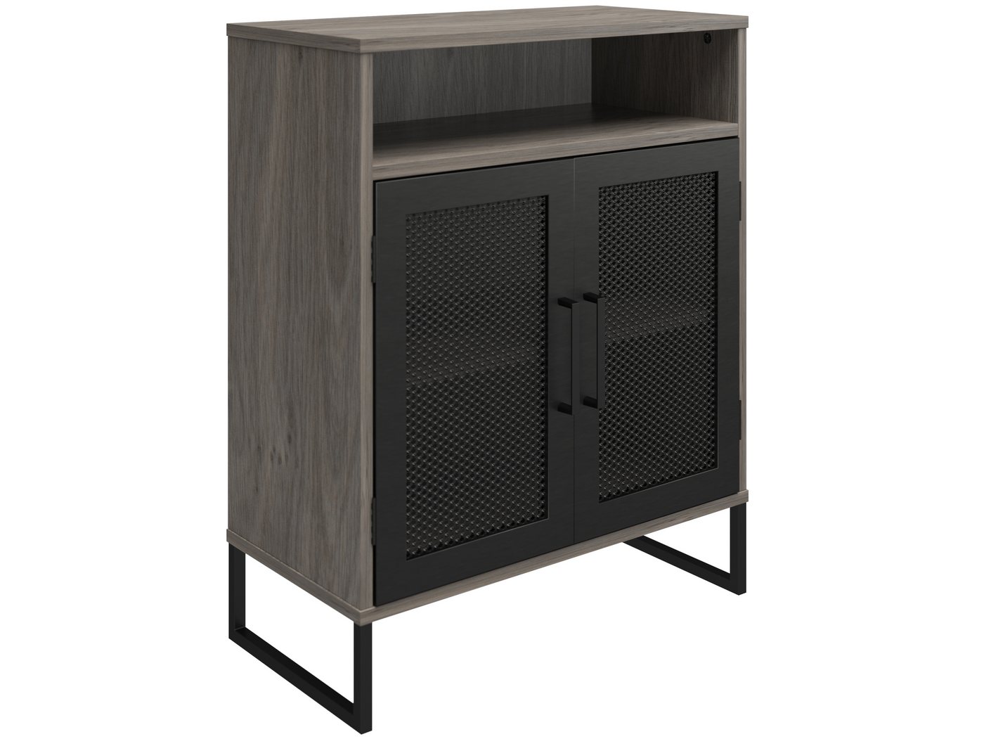 loft24 Mehrzweckschrank Palle Schrank, 2 Türen, Metall, Holzoptik, Breite 61 cm von loft24