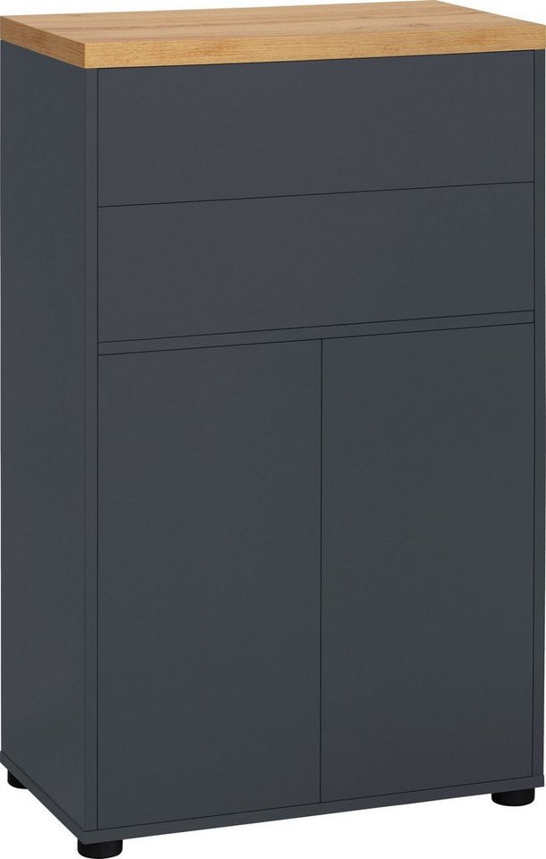loft24 Midischrank Robin 2 Türen, Push-to-Open Funktion, Badezimmer Schrank, 2 Schubladen loft24 Midischrank Robin 2 Türen, Push-to-Open Funktion, Badezimmer Schrank, 2 Schubladen von loft24