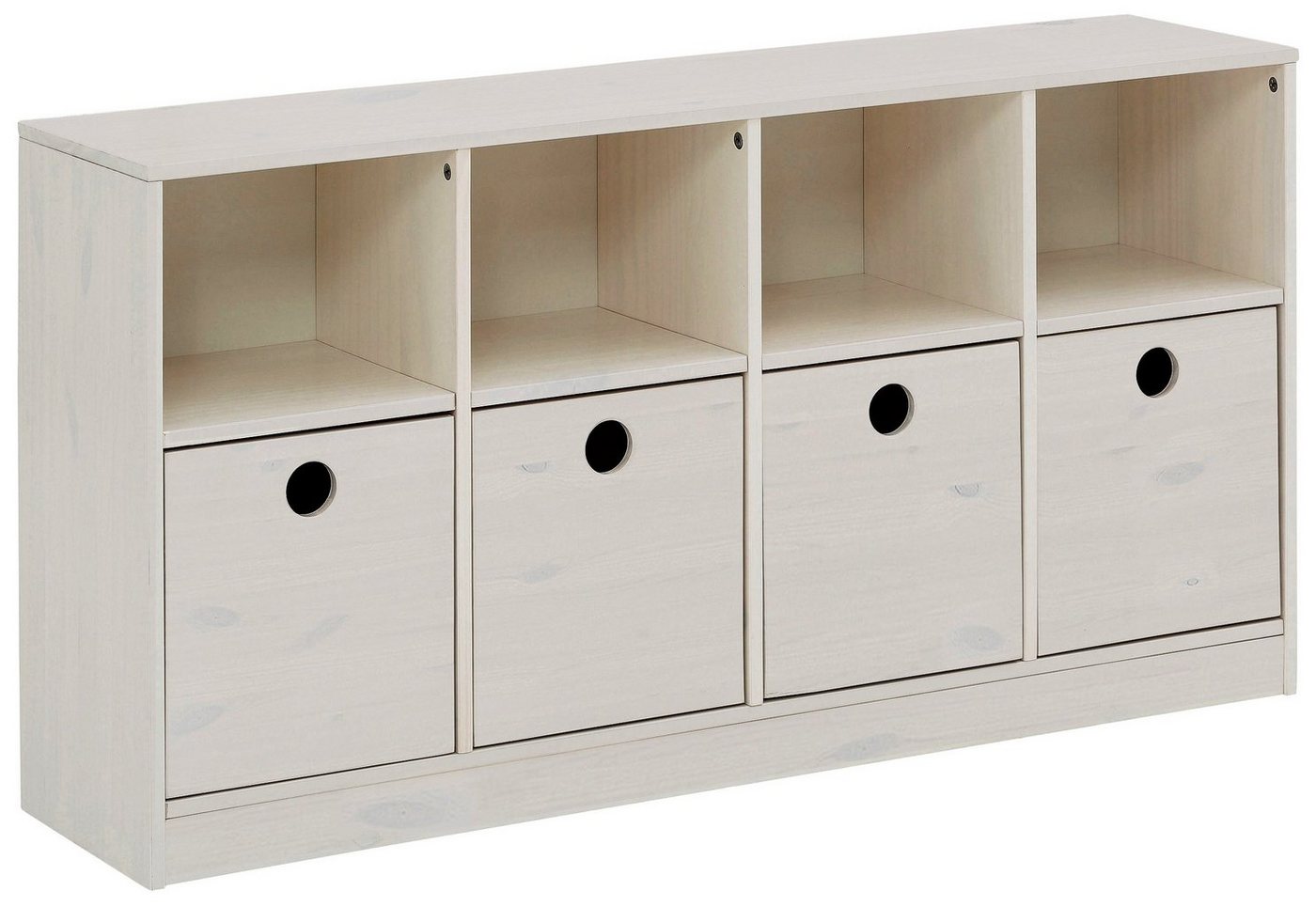 loft24 Regal Allie, Sideboard Regal mit 4 Schubladen, Kinderregal, Breite 124,5 cm von loft24