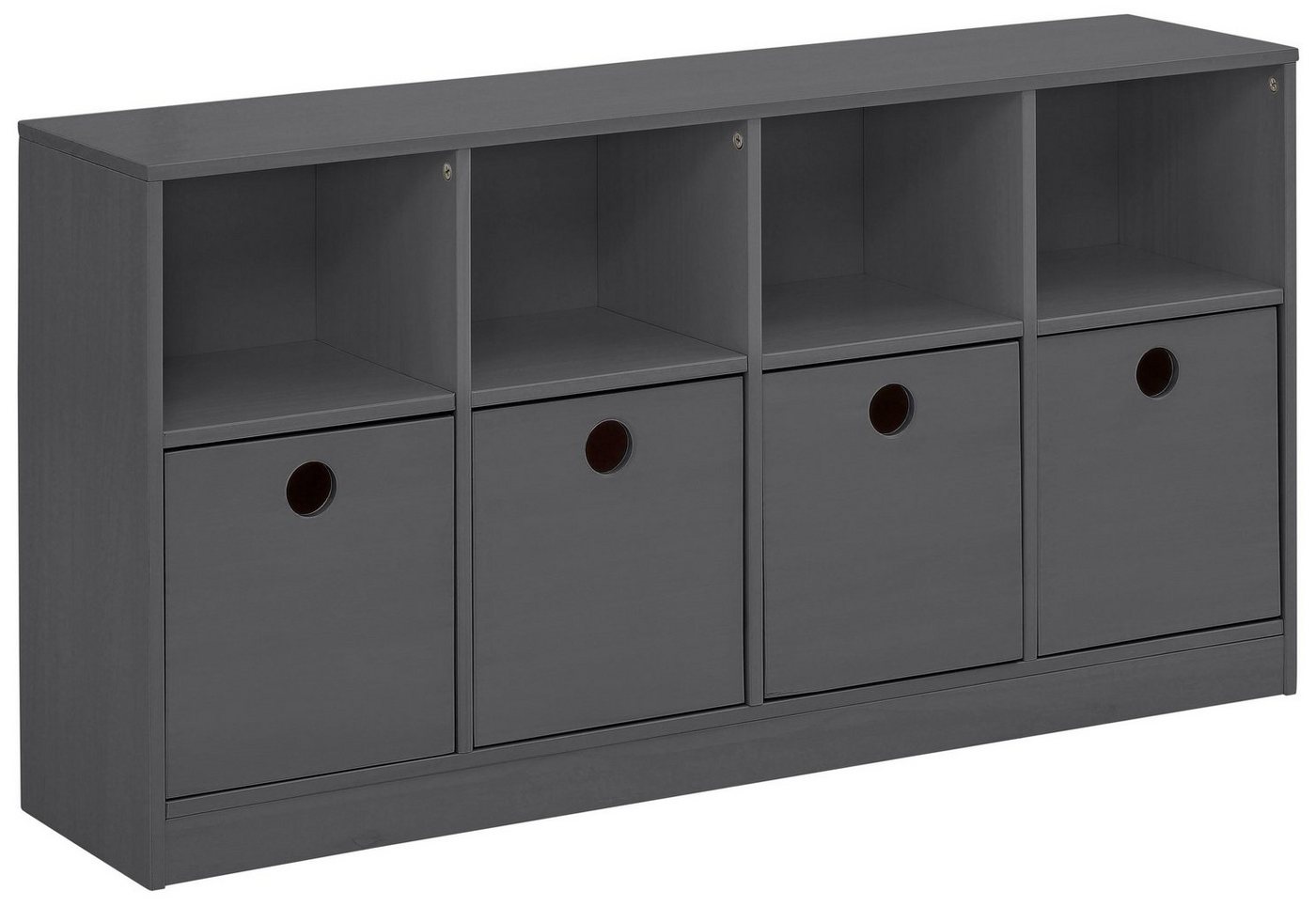 loft24 Regal Allie, Sideboard Regal mit 4 Schubladen, Kinderregal, Breite 124,5 cm von loft24