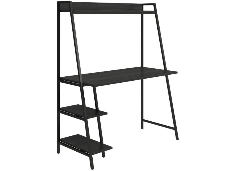 loft24 Regal-Schreibtisch Fogh, Schreibtisch mit Leiterregal, Metallgestell, Breite 111 cm von loft24