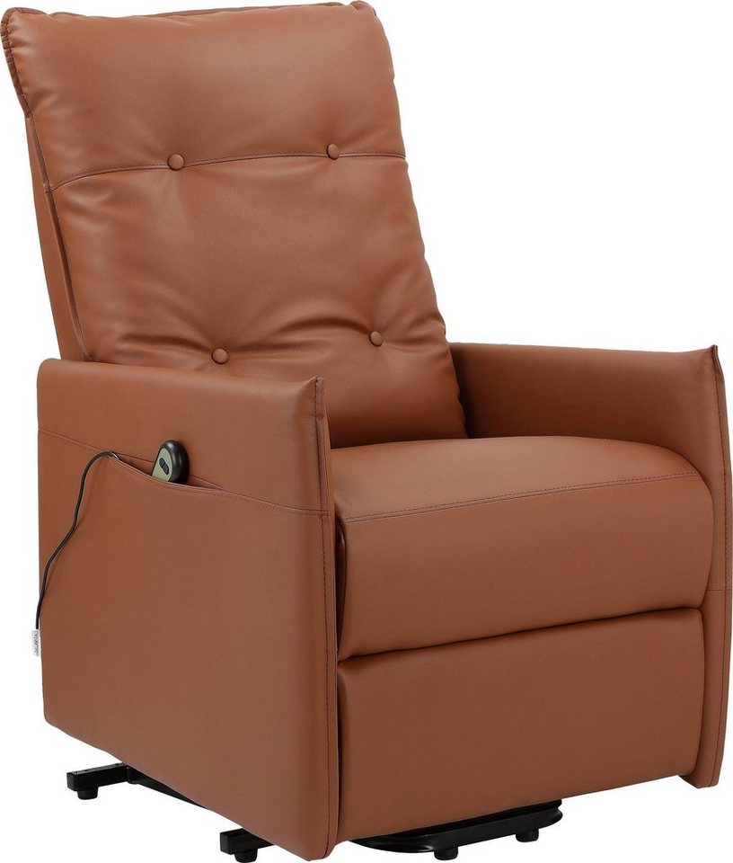 loft24 Relaxsessel Peter, mit elektrischer Relaxfunktion, Sitzhöhe 49,5 cm, integrierte Fußstütze von loft24