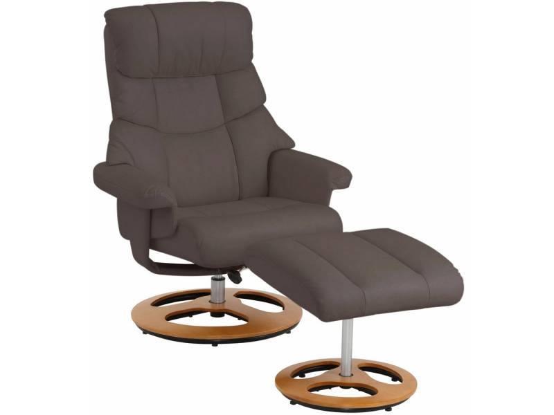 loft24 Relaxsessel Tony, Sessel mit Hocker, Relaxfunktion, Sitzhöhe 43 cm von loft24