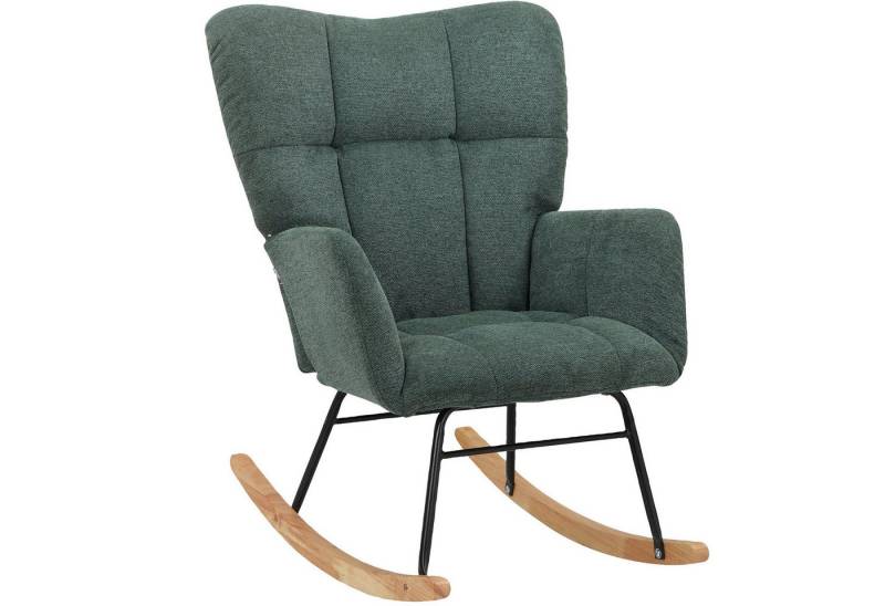 loft24 Schaukelstuhl Olaf (1 St), hohe Rückenlehne, Kufengestell, mit Armlehne, Sitzhöhe 48 cm von loft24