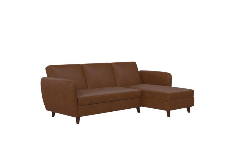 loft24 Schlafsofa Chandler, Sofa Couch mit Stauraum Samtbezug Breite 219 cm von loft24