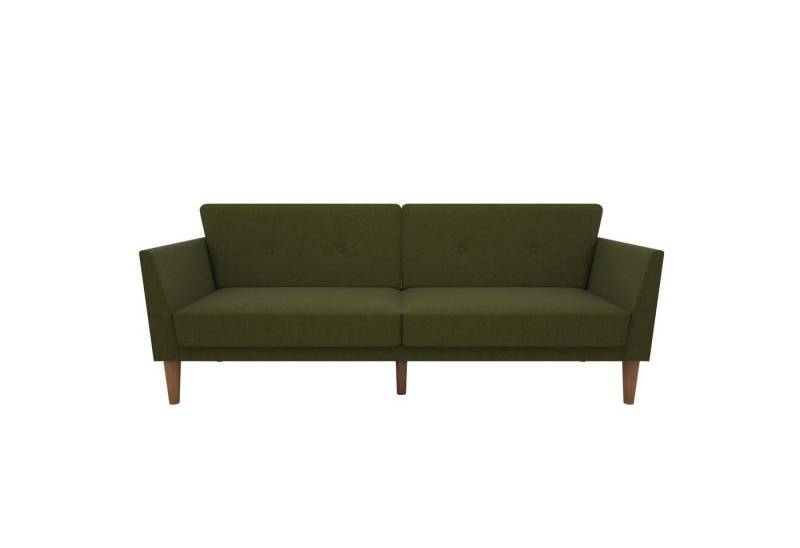 loft24 Schlafsofa Regal, Bezug aus Leinenstoff, Holzbeine, Breite 204,5 cm von loft24