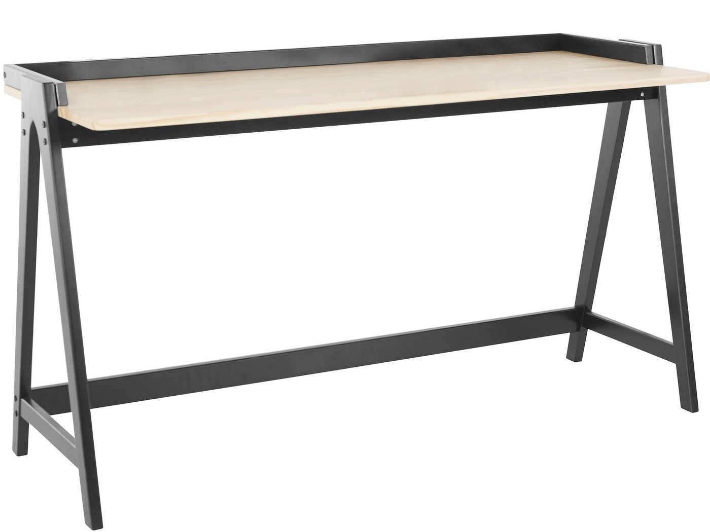 loft24 Schreibtisch Alvin, aus Kiefer Massivholz mit Kufengestell, Breite 120 cm von loft24