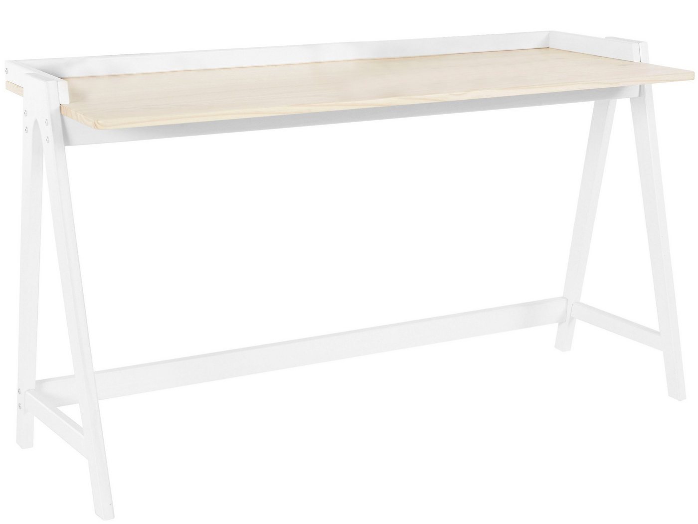 loft24 Schreibtisch Alvin, aus Kiefer Massivholz mit Kufengestell, Breite 120 cm von loft24